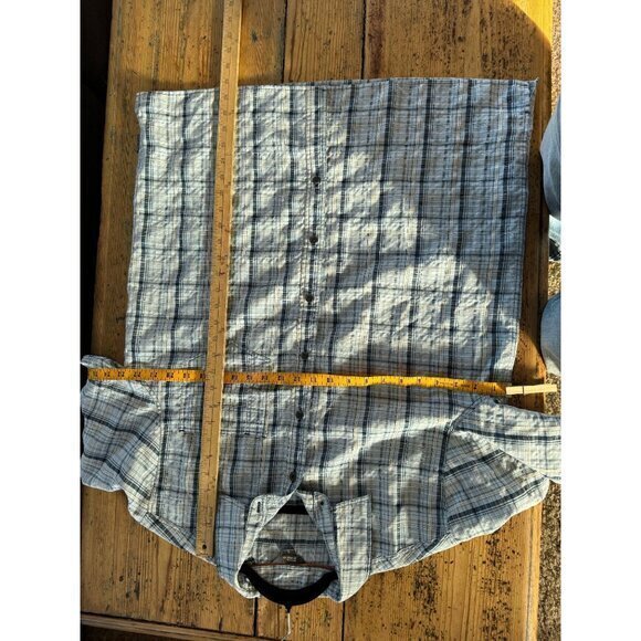 Royal Robbins Men's Blue Shirt Size L short sleeve collared button up relaxed - Picture 7 of 7